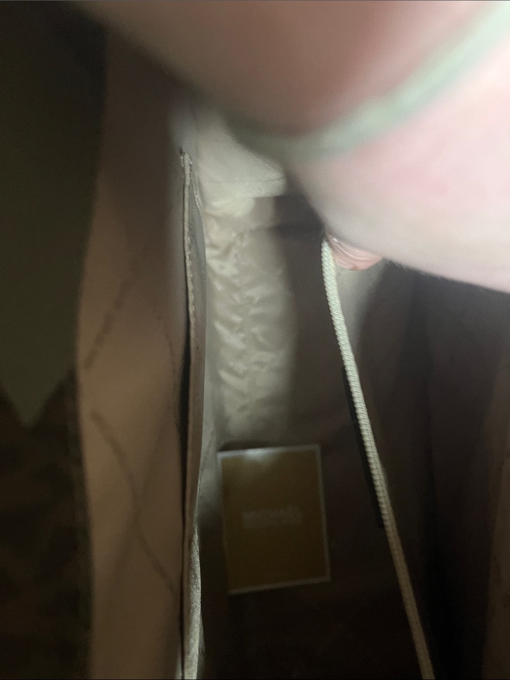 Michael Kors Olive & Brown MK Monogram Tote! Super adorable 🥰 used once! Clean! - Picture 4 of 7